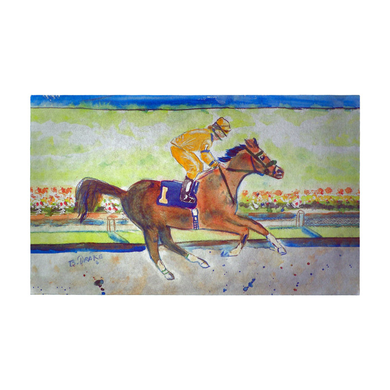 Tapis d'intérieur / extérieur antidérapant Nyah, Rectangle 1 pi 6 po x 2 pi 2 po