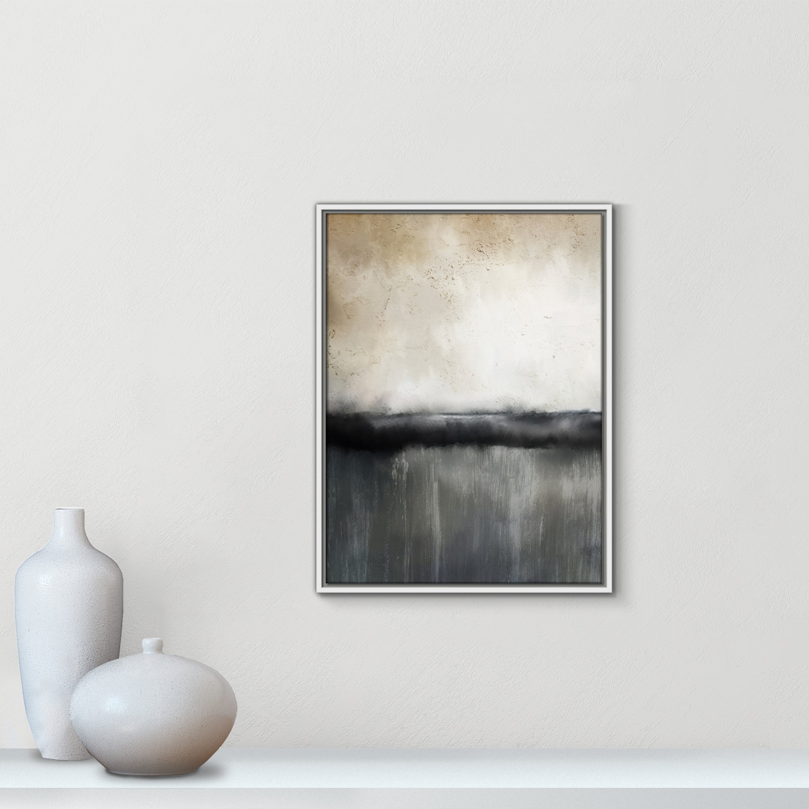 Sunset by Kimberly Allen Print, Picture Framed Canvas, 25.5" H x 19.5" W, White