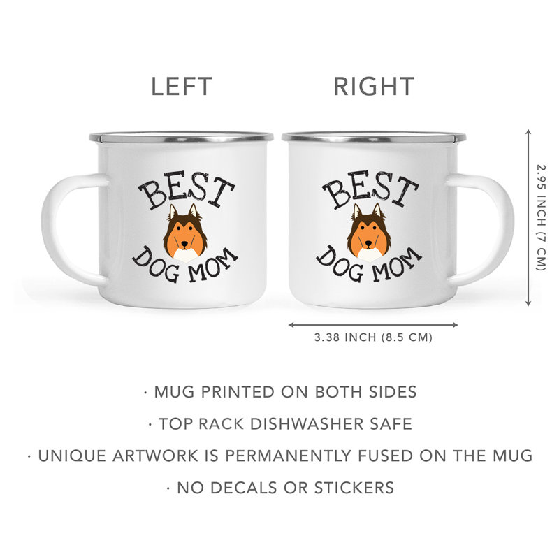 Tasse de camping Best Dog Mom, Colley