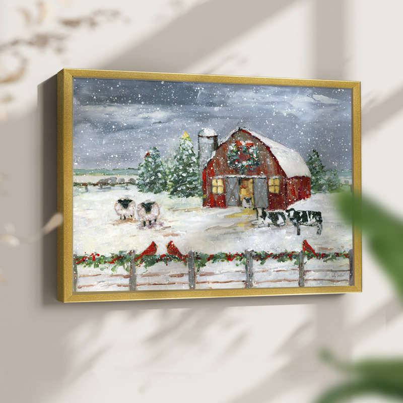 Winter Homestead - Reproduction encadrée - Restickable, H 22 po x l 28 po