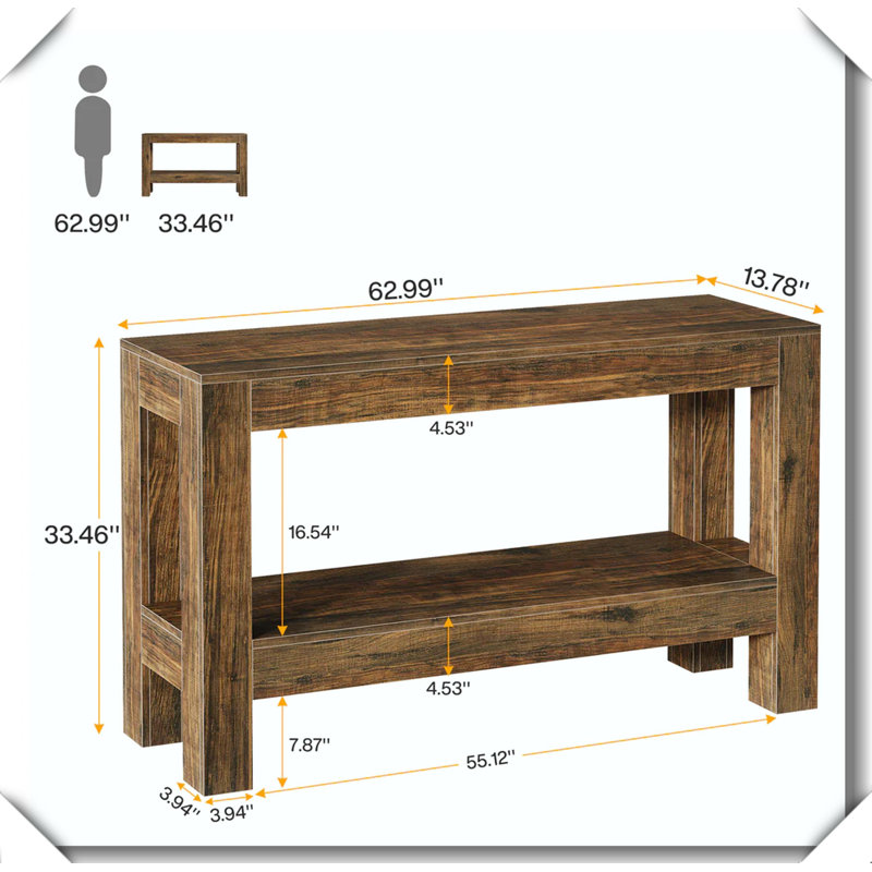 Table à deux niveaux en MDF durable de haute qualité