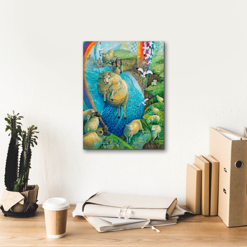 «Under The Rainbow» par David Galchutt, art mural sur toile, H 16 po x l 12 po x P 0,75 po
