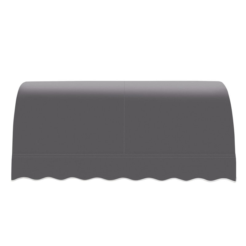 Awntech Savannah Acrylic Fabric Fixed Awning, Gunmetal, 44" H x 88.5" W x 36" D