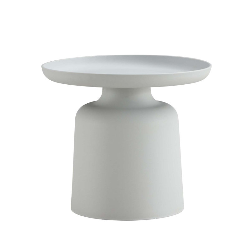 End Table, Plastic Side Table, Gray