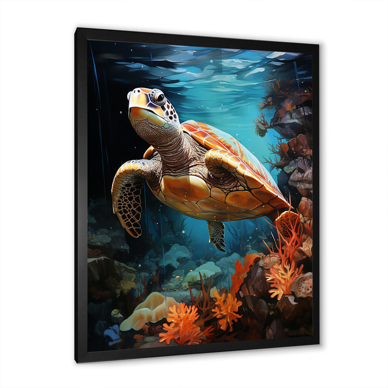 Reproduction d'art sur toile, Cadre simple noir, H 32 po x l 16 po x P 1 po