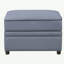 Repose-pieds rectangulaire gris avec rangement Eram