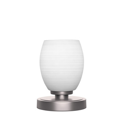 Lampe d'appoint Fika présentée en finition graphite avec verre matriciel de 5 po
