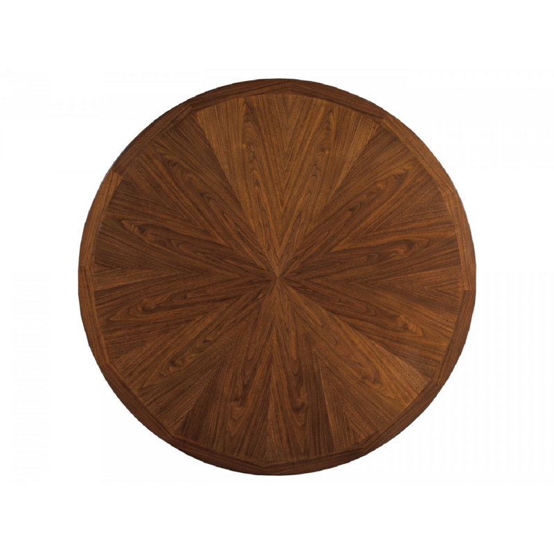Transitional Walnut Veneer 50" Round Dining Table