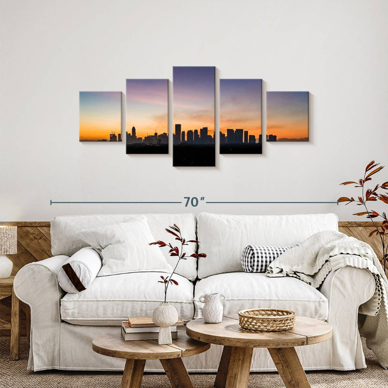 Manila At Dusk, 24" H x 55" W
