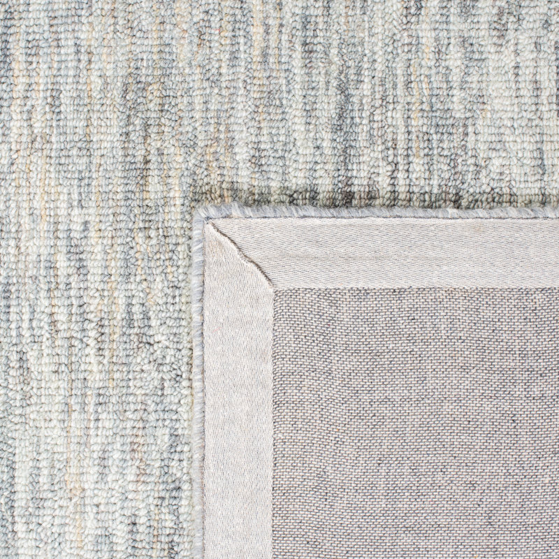 Estin Metro Hand Tufted Wool/Cotton Rug in Sage/Ivory, Rectangle 5' x 8'