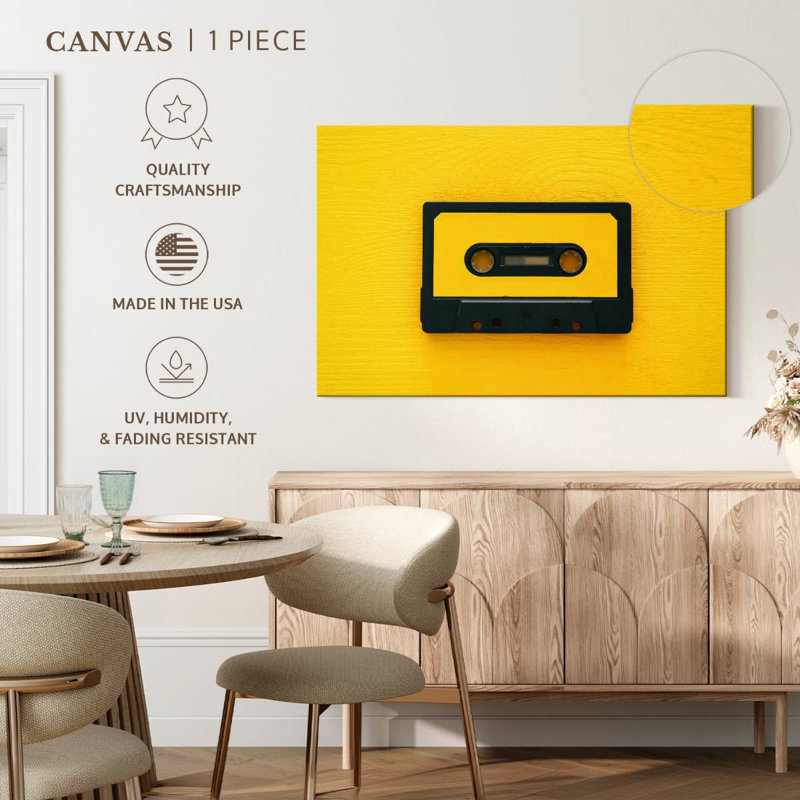 Cassette jaune Abarca, H 26 po x l 39 po