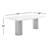 Charney Marble Top Metal Base Dining Table
