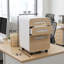 Classeur à 3 tiroirs en métal avec serrure, classeur mobile sous le bureau à 5 roulettes, organisateur de rangement à roulettes anti-basculement pour bureau à domicile, s'adapte au format standard A4 / lettre / légal, entièrement assemblé.-1591140584