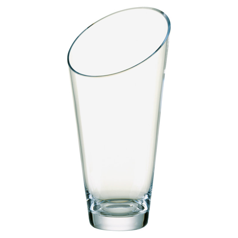 Bias Cut Vase, 22cm H x 12cm W x 10.5cm D