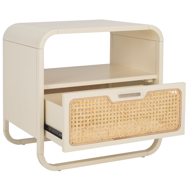 Aidenas 24.02'' W Nightstand, White