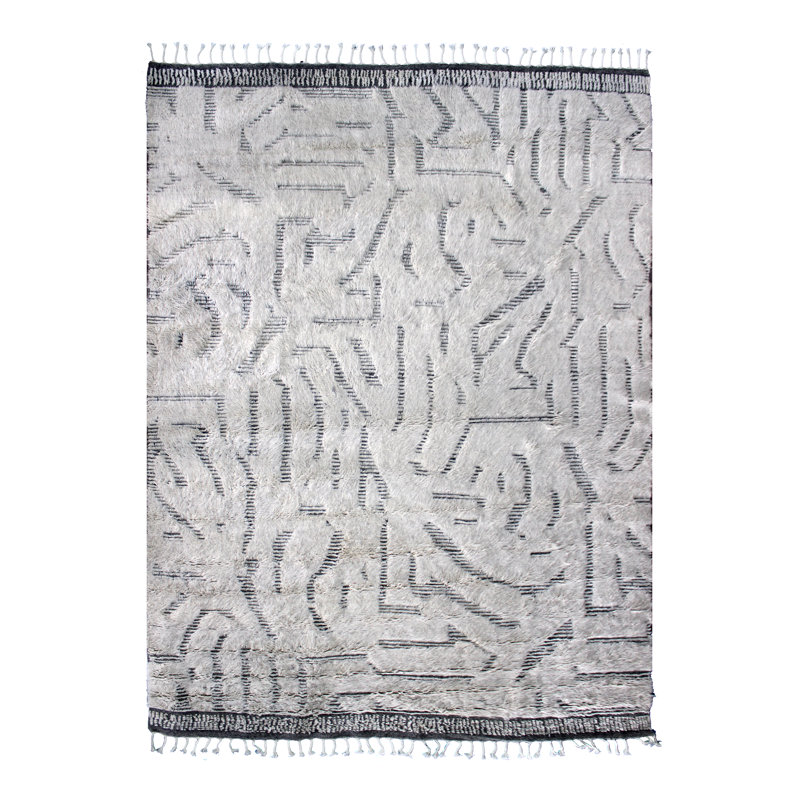 Moroccan Wool Area Rug, Rectangle 8' x 10'