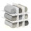 Insert pour cube de rangement à 9 compartiments, compatible avec les cubes triple épaisseur Ikea Kallax, blanc.