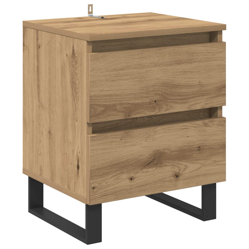 40 cm W Steel Bedside Table