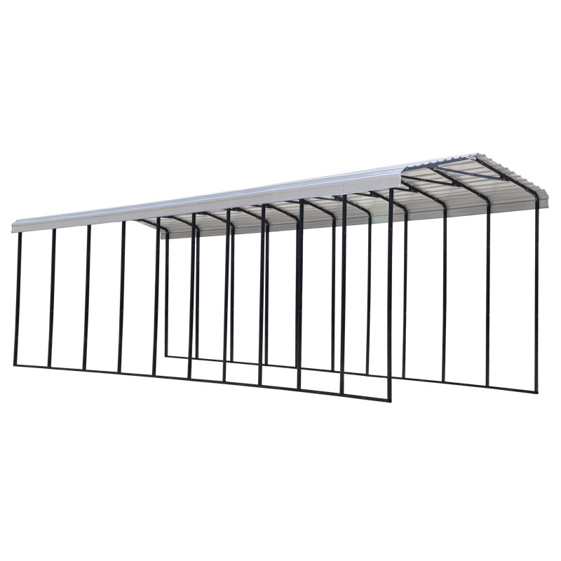 Galvanized Steel Rv Carport, 14X47X14, Eggshell