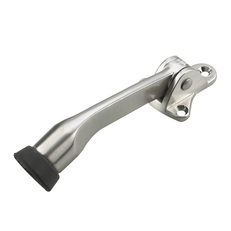 Flip-down Steel Kick Stop, Brushed Nickel