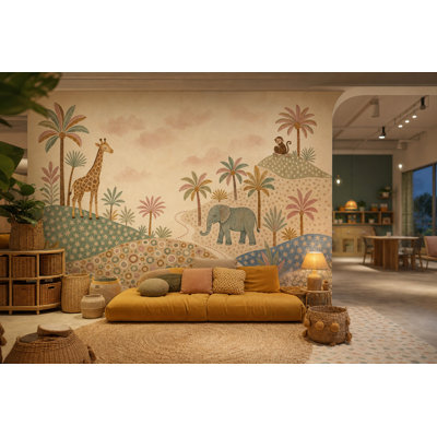 Papier peint pastel Safari