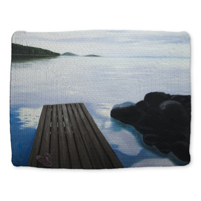 Evening on the Dock - Coastal Marine Braided Polyester Placemat