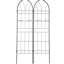 Treillis en métal pour plantes grimpantes, 78,7 po x 19,7 po, antirouille, paquet de 2, extérieur, noir avec porte-pots
