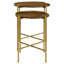 Table gigogne ronde en bois brun et doré 2 pièces Genevieve