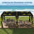 10Ft × 20Ft Galvanized Steel Metal Pergola, Hardtop Patio Gazebo, Weatherproof Backyard Pavilion, Heavy Duty All-Weather Outdoor Shelter for Patio, Deck and Backyard-124083295