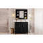 Meuble-lavabo de 36 po avec lavabo supérieur, armoire à miroir noire, armoire de rangement moderne avec 2 portes à fermeture douce et 2 tiroirs, meuble-lavabo simple