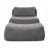 Chenille Fabric Bean Bag Chair with Ottoman, Compression No Assembly Required-120563077