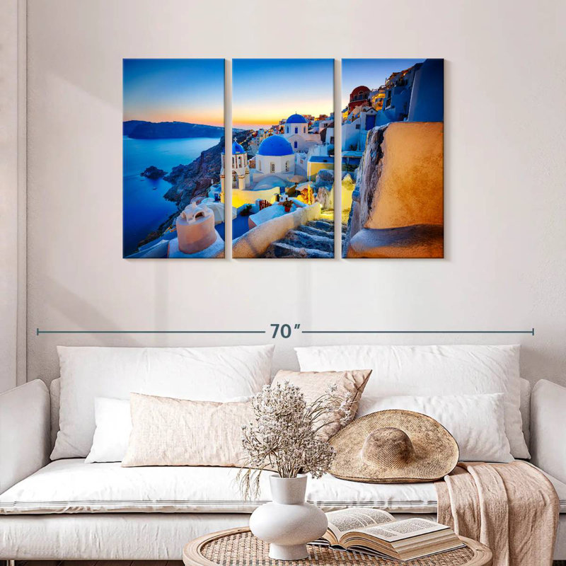 Sebbie Dusky Oia, 28" H x 45" W