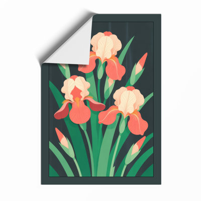 Iris Blooms Botanical - Framed Print