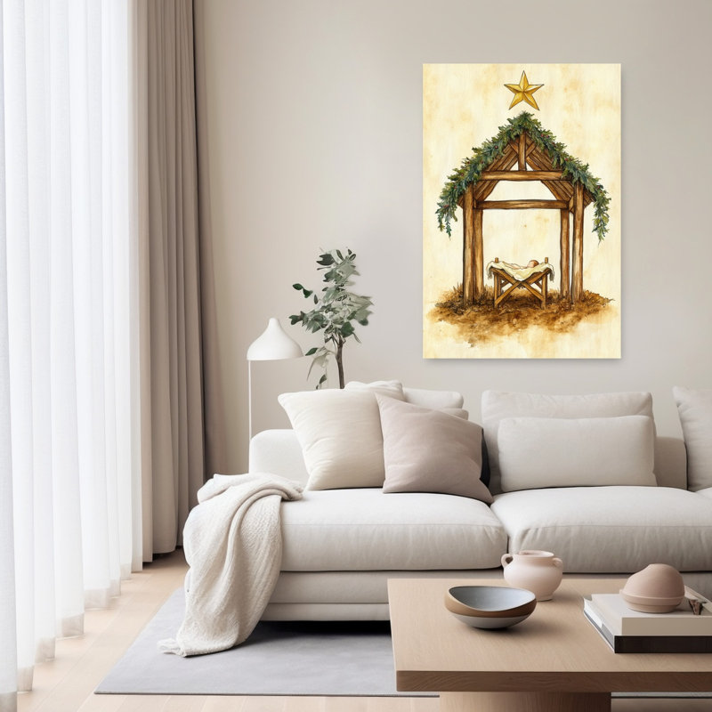 Impression d'art mural abstrait sacré et rustique, 60" H x 40" W