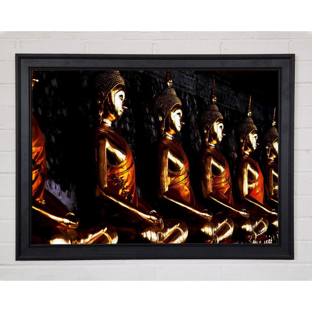 Das Licht des goldenen Buddhas Gerahmter Druck