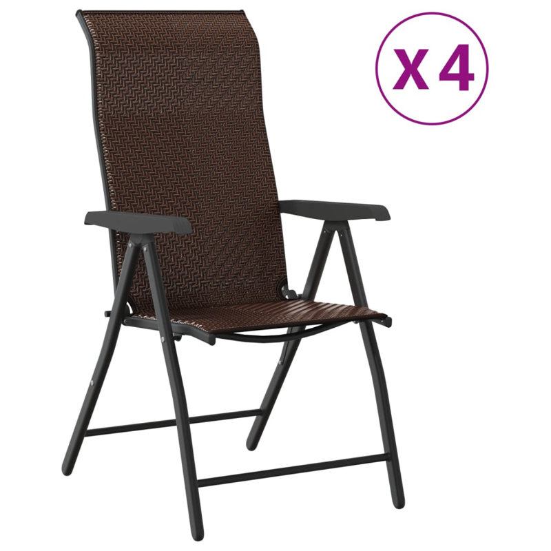 Bridgeport Folding Chair Set, Brown