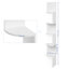 Carol 127.5cm H x 20cm W Corner Bookcase-57845927