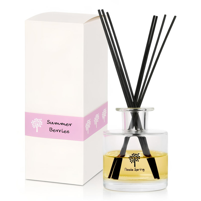 Nicola Spring Scented Glass Reed Diffuser, Yellow, Fruity
