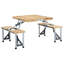 Kamile 85.5cm Solid Wood Rectangular Folding Table with 2 Chairs