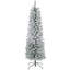 Arbre de Noël enneigé 6 pi avec 329 pointes, base en métal, conception réaliste et peu encombrante