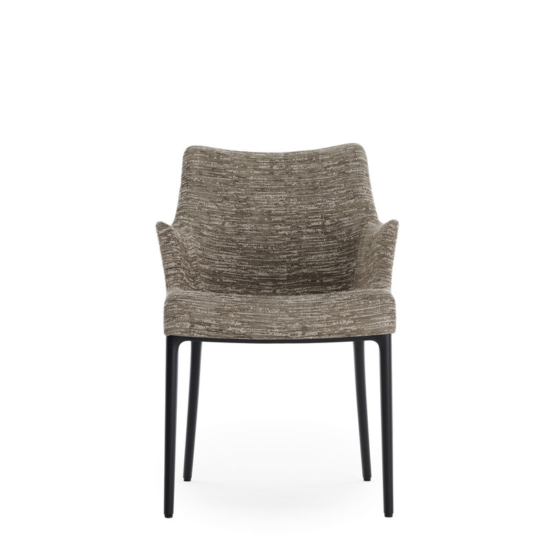 Eleganza Upholstered Dining Chair, Taupe, Black