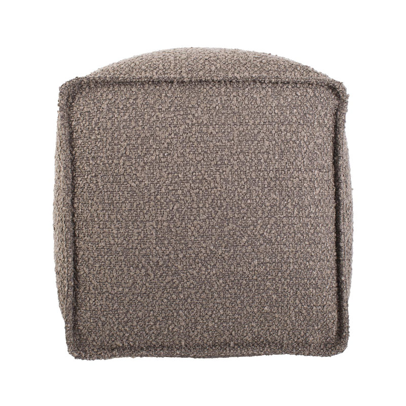 Upholstered Pouf, Brown