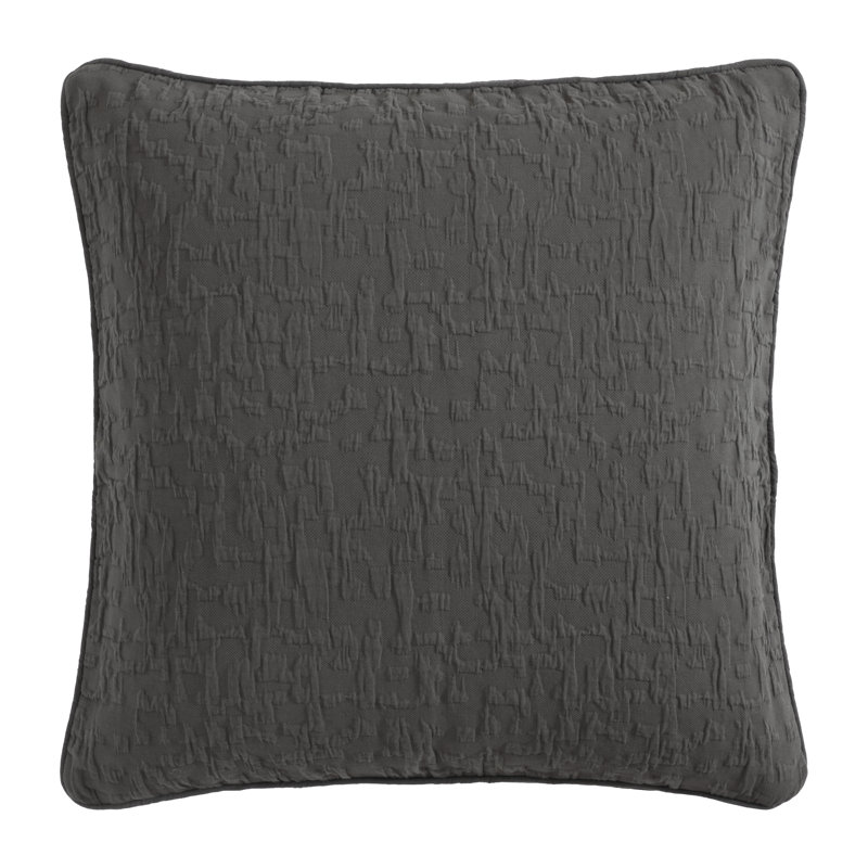 Porto Matelassé Abstract Design Classic Chic Casual Euro Sham, Charcoal