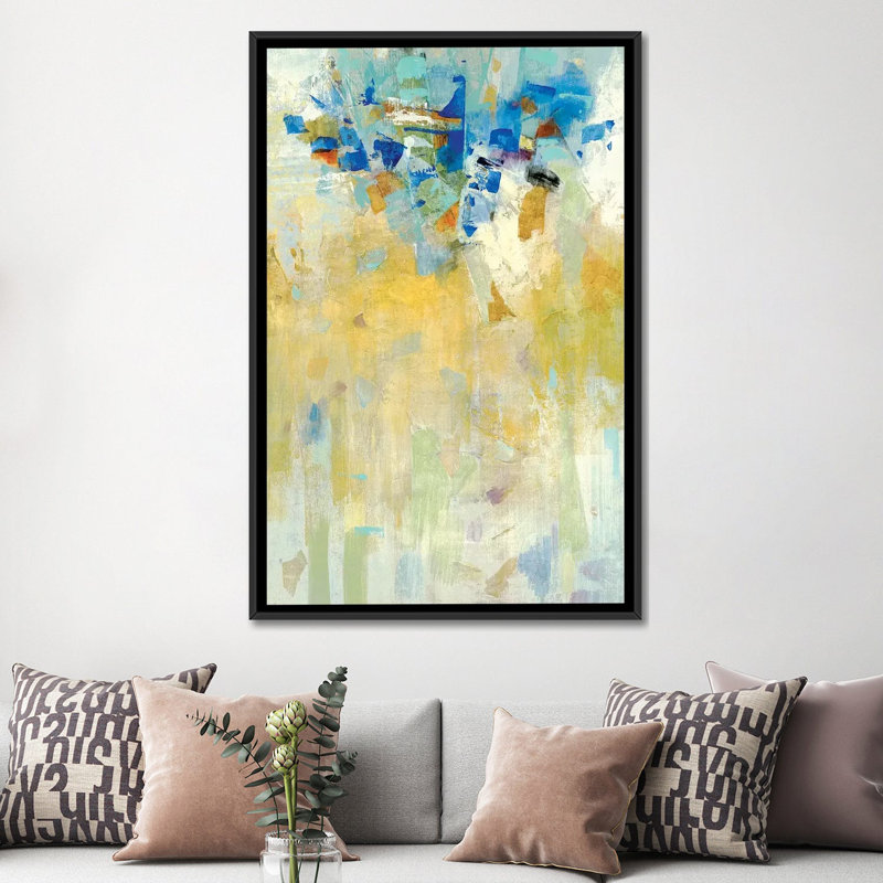 «Meeting Place I», reproduction sur toile, H 26 po x l 18 po x P 1,5 po, Toile avec cadre flottant noir, Pas de tapis