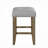 Modern Bronwen Gary Counter Height Stool – Oak Wood with Tufted Padded Faux Leather Seat for Kitchen, Dining & Home Bar