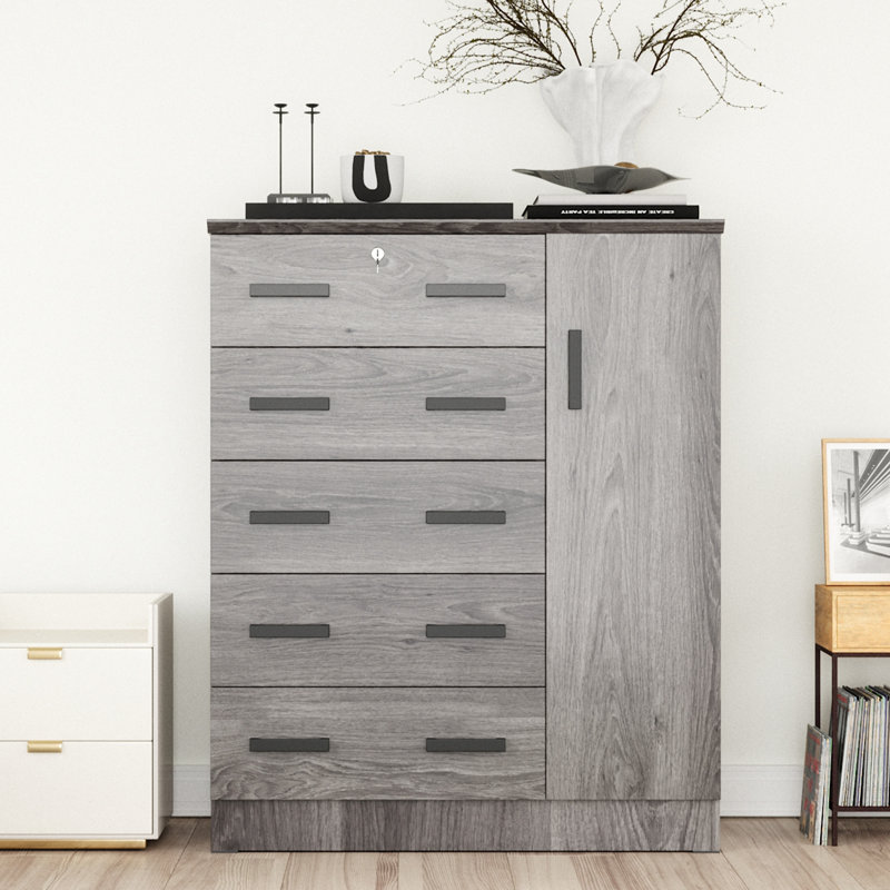 Odesser 56" Tall Dresser, Wardrobe Combo, Gray