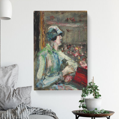 Lady In The Box by Lesser Ury - Wrapped Canvas