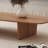 47.2" Irregular Solid Wood Coffee Table