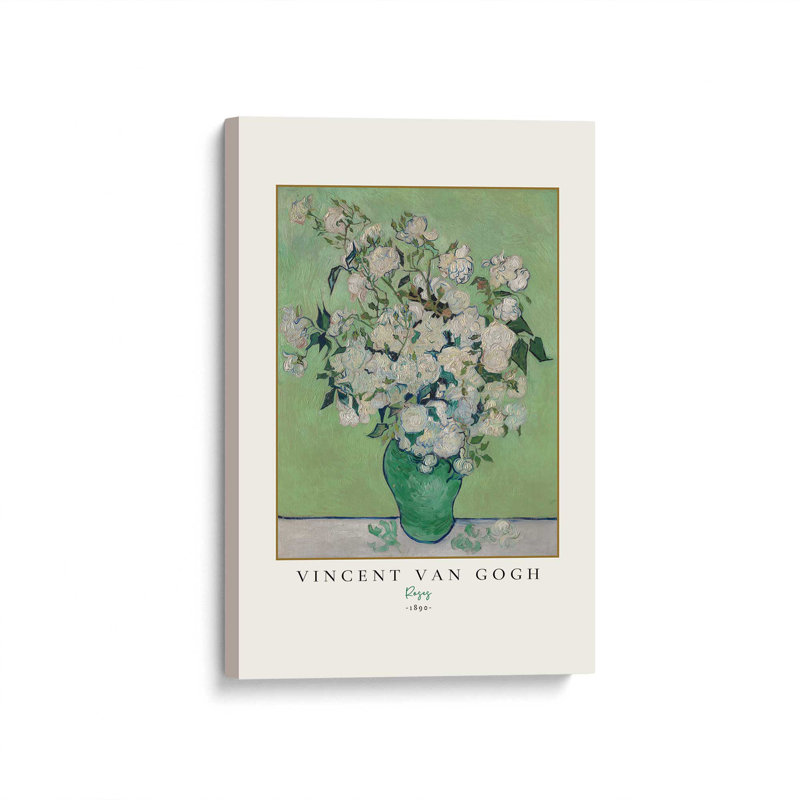 Van Gogh's Roses 1890, H 30 po x l 20 po, Toile tendue