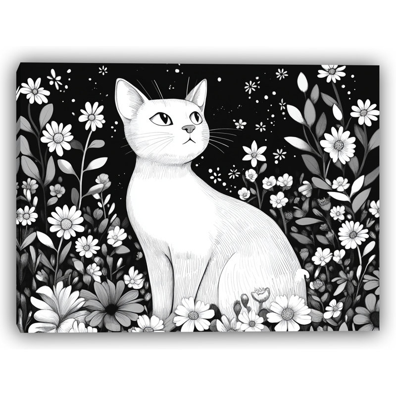 Art mural sur toile Starry White, H 16 po x l 24 po